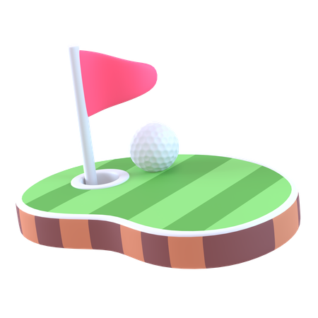 Golfplatz  3D Icon