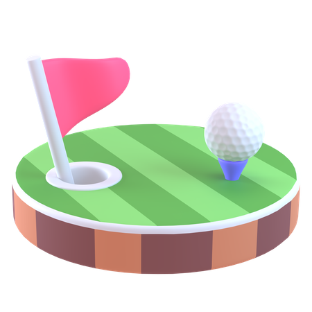 Golfplatz  3D Icon