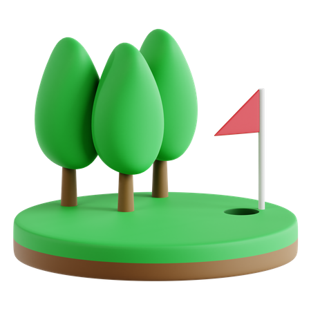 Golfplatz  3D Icon