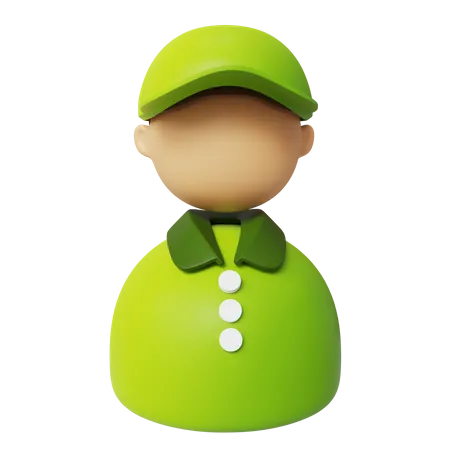 Golfspieler-Symbol  3D Icon
