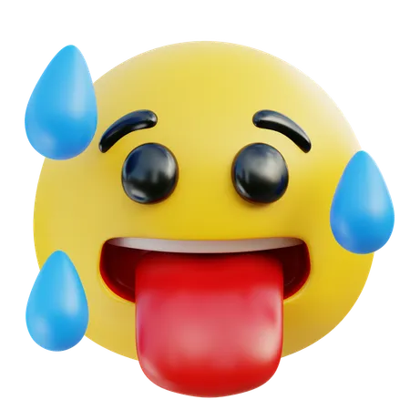 Emoji de golpe de calor  3D Icon