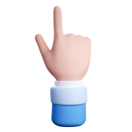 Toque o haga clic en el gesto con la mano.  3D Icon