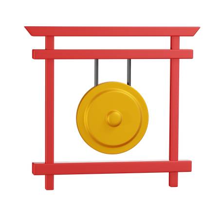 Gong  3D Illustration