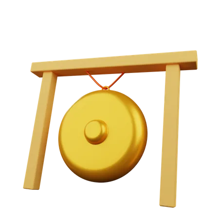 Gong  3D Illustration