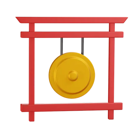 Gong  3D Illustration