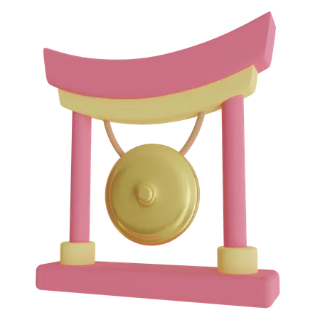 Gong Illustration 3D Icon