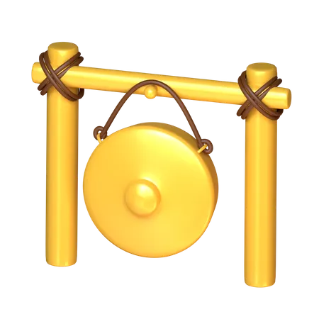 Gong 3 D Music Instrument Icon 3D Icon