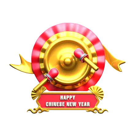 Gong chino  3D Icon