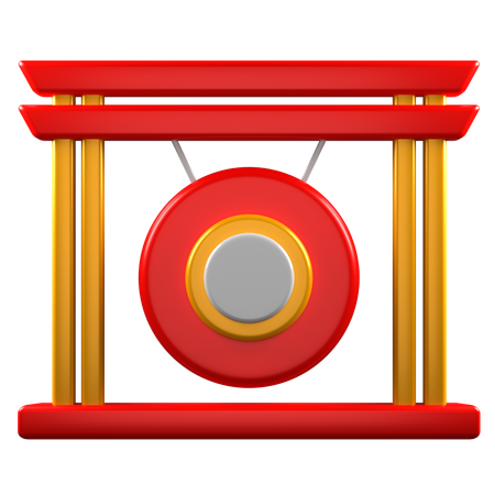 Gong chino  3D Icon