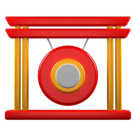 Gong chino  3D Icon