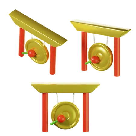 Gong chino  3D Icon