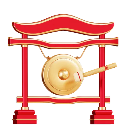 Gong chino  3D Icon