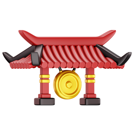 Gong chino  3D Icon