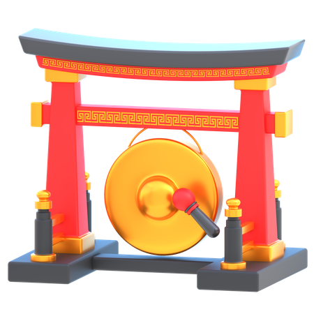 Gong chino  3D Icon