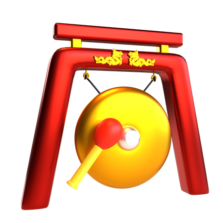 Gong chino  3D Icon