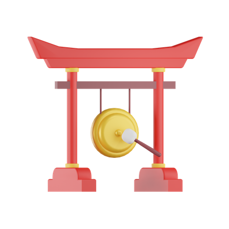 Gong chino  3D Icon