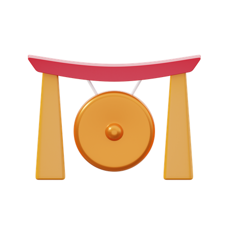 Gong chino  3D Icon