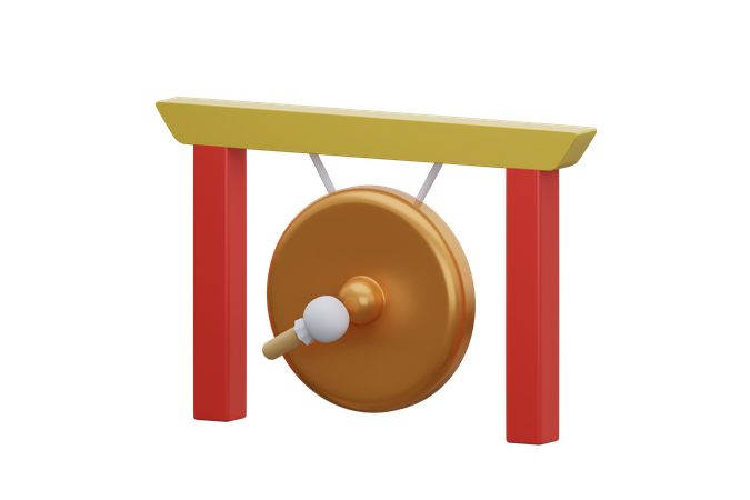 Gong chinois  3D Icon