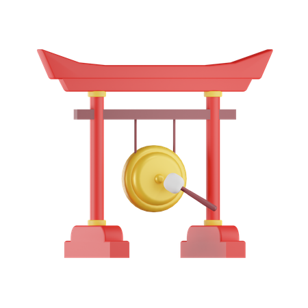 Gong chinois  3D Icon