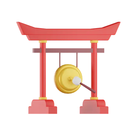 Gong chinois  3D Icon