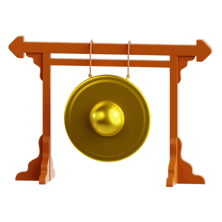 Gong en métal  3D Icon