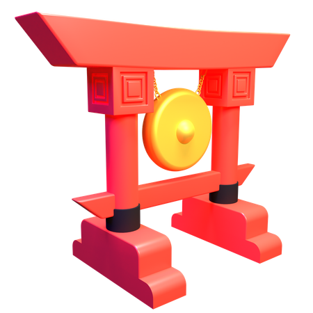 Gong japonais  3D Icon