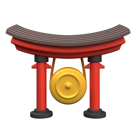 Gong japonés  3D Icon