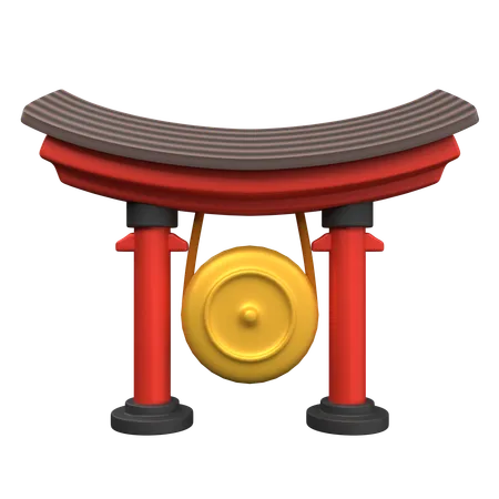 Gong japonés  3D Icon