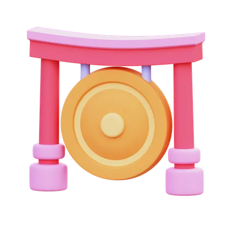 Gong japonés  3D Icon
