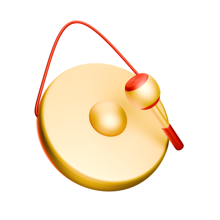 Gong Percussion  3D Icon