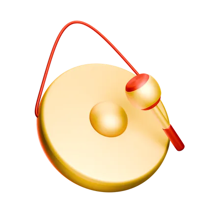 Percussão de gongo  3D Icon