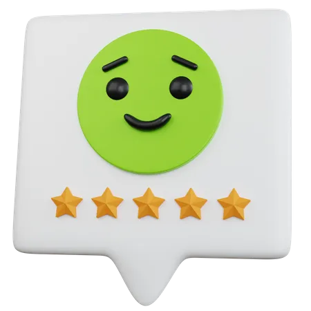 3 D Rendering Chat Good Feedback With Emoji Isolated 3D Icon