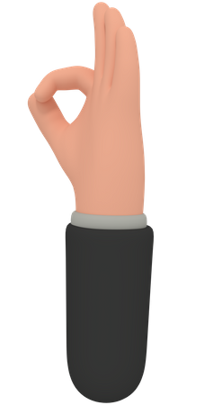 Good Hand Gesture 3D Illustration
