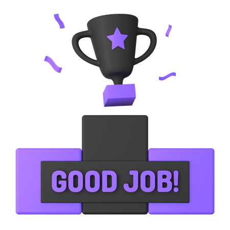 Good Job Award 3D Illustration