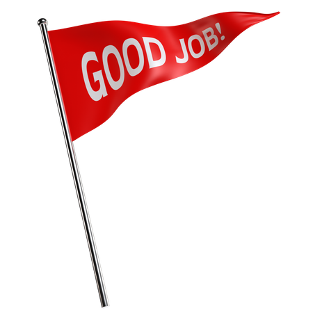 Good Job Flag  3D Icon