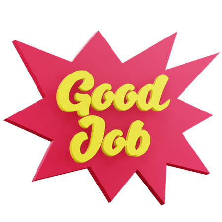 Good Job Sticker  3D Icon