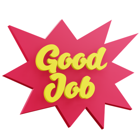 Good Job Sticker  3D Icon