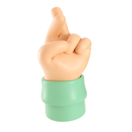 Good Luck Hand Gesture  3D Icon