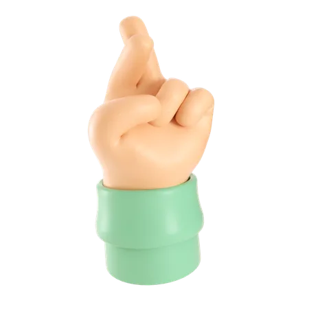 Good Luck Hand Gesture  3D Icon