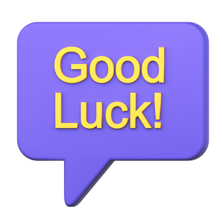 Good Luck Message  3D Icon
