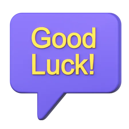 Good Luck Message  3D Icon