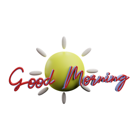 Good Morning  3D Sticker