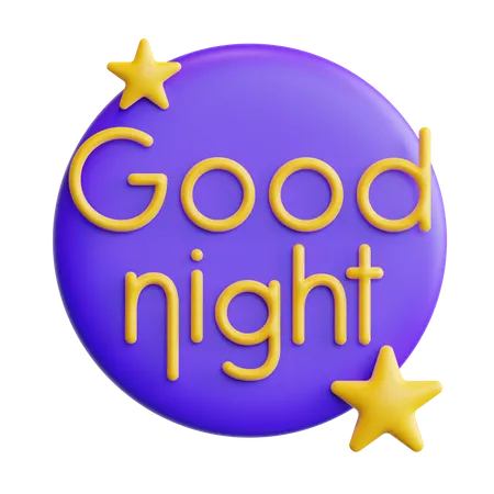 Good night  3D Icon