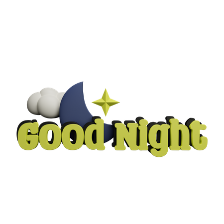 26 Goodnight Sticker 3D Illustrations - Free in PNG, BLEND, FBX, glTF ...