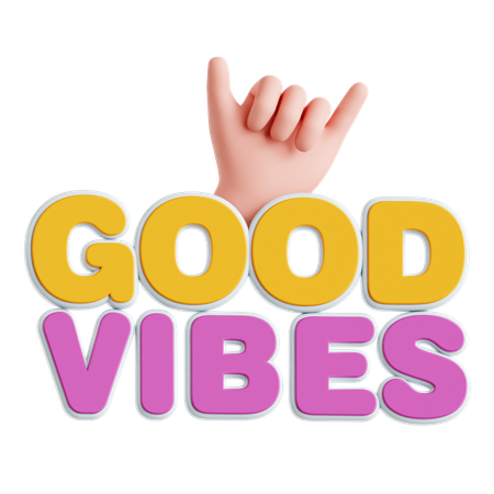 Good Vibe Sticker  3D Icon