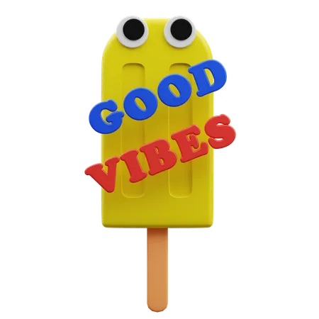 Good Vibes Stickers 3 D Illustrations 3D Icon