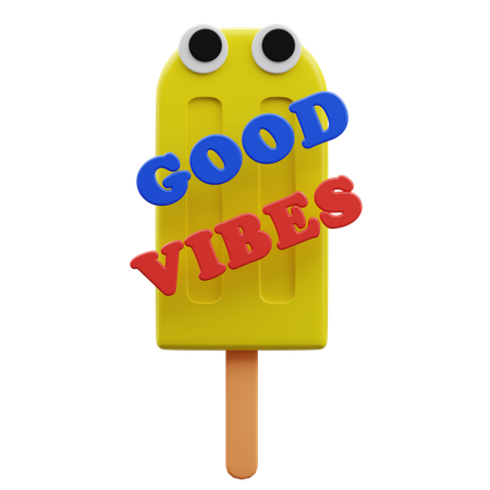 Good Vibes Word mark  3D Sticker