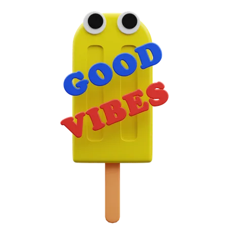 Good Vibes Word mark  3D Sticker