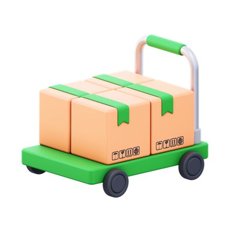 Goods cart  3D Icon