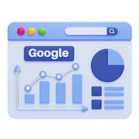 Google Analytics  3D Icon